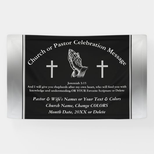 Jubileum of Jubileum van de predikant Spandoek (Horizontaal)