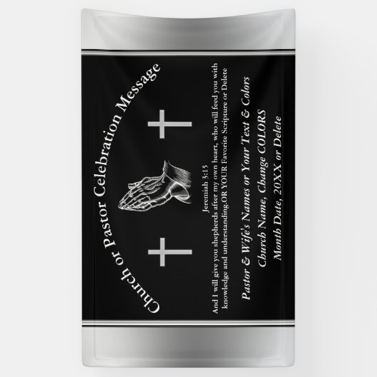 Jubileum of Jubileum van de predikant Spandoek (Verticaal)