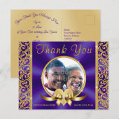 Jubileum- OF trouwfoto Dank u Briefkaarten (Voorkant / Achterkant)