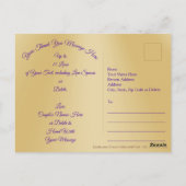 Jubileum- OF trouwfoto Dank u Briefkaarten (Achterkant)