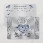 Jubileum- of trouwkaarten met keuze uit diner/maal kaart (Voorkant / Achterkant)