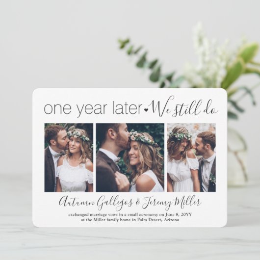 Jubileum-ontvangst We doen nog steeds 4 foto-bruil Kaart (Staand voorkant)