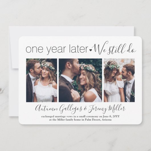 Jubileum-ontvangst We doen nog steeds 4 foto-bruil Kaart (Voorkant)