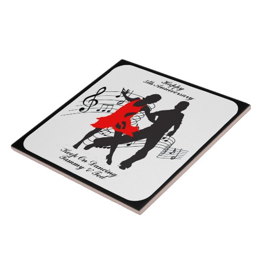 Jubileum OP DANCING VERGETEN Tegeltje (Zijkant)