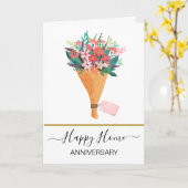 Jubileum op je nieuwe woningmakelaarsauto kaart (Gele Bloem)