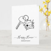 Jubileum op je nieuwe woningmakelaarsauto kaart (Gele Bloem)