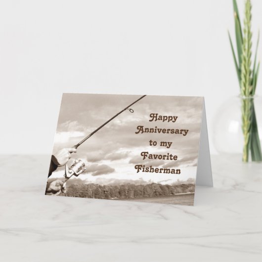JUBILEUM OP MIJN *FAVORIRITE FISHERMAN* KAART (Voorkant)