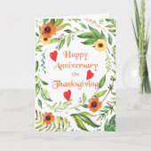 Jubileum op Thanksgiving krans Kaart (Voorkant)