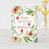 Jubileum op Thanksgiving krans Kaart (Gele Bloem)