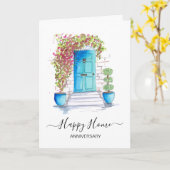 Jubileum op uw nieuwe huismakelaar kaart (Gele Bloem)