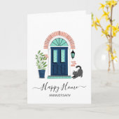 Jubileum op uw nieuwe woning makelaar auto kaart (Gele Bloem)