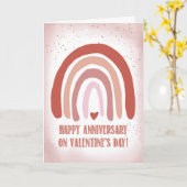 Jubileum op Valentijnsdag Handgeschilderd Zacht Kaart (Gele Bloem)