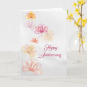 Jubileum op wit Abstract Kaart (Gele Bloem)