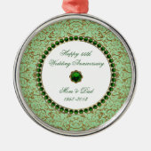 Jubileum Ornament Emerald Wedding  (Voorkant)