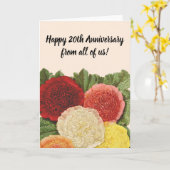 Jubileum Oudroze Wit Roze Gele Rozen Kaart (Gele Bloem)