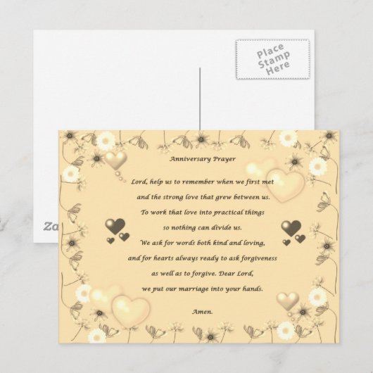 Jubileum  Paar Briefkaart (Voorkant / Achterkant)