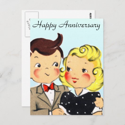 Jubileum Paar Briefkaart (Voorkant / Achterkant)