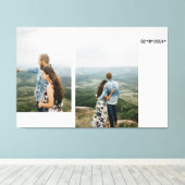 Jubileum paar foto collage canvas afdruk (Insitu (Houten vloer))