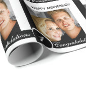 Jubileum paar zwart wit jaar cadeaupapier (Rol Hoek)