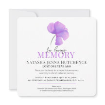 Jubileum paarse waterverf foto van doodbloem