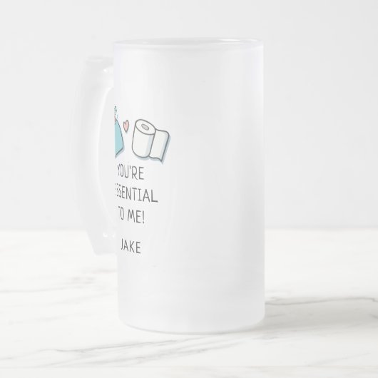 Jubileum pandemisch Jaar Gepersonaliseerd Matglas Bierpul (Voorkant links)