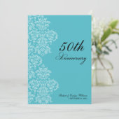 Jubileum-partij - Aanbesteding in aqua Kaart (Staand voorkant)