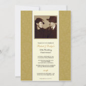  Jubileum partij Aangepaste uitnodiging (goud) (Achterkant)