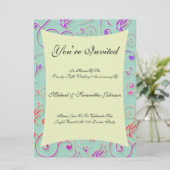 Jubileum partij Festive Confetti Invitation Kaart (Staand voorkant)