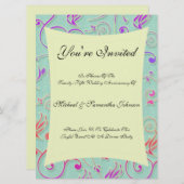 Jubileum partij Festive Confetti Invitation Kaart (Voorkant / Achterkant)