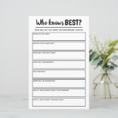 Jubileum Partij game die het beste weet en hem of  (Staand voorkant)