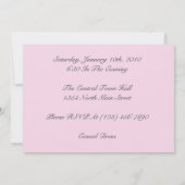Jubileum Partij Klassieke uitnodiging Blush Roze (Achterkant)