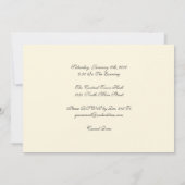 Jubileum Party 50th Paars Damask Invitation Kaart (Achterkant)