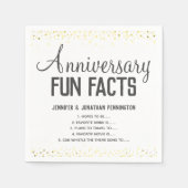 Jubileum Party Fun Facts Unisex Confetti Napkin Servet (Voorkant)