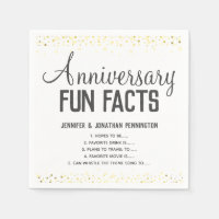 Jubileum Party Fun Facts Unisex Confetti Napkin