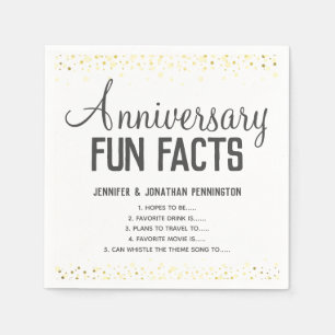 Jubileum Party Fun Facts Unisex Confetti Napkin Servet