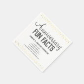 Jubileum Party Fun Facts Unisex Confetti Napkin Servet (Hoek)