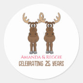 Jubileum Party Funny Favoriet Aangepast Ronde Sticker (Voorkant)