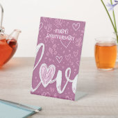 Jubileum Party Invitation Table Pickets Reclamebord Met Voetstuk (Insitu)