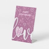 Jubileum Party Invitation Table Pickets Reclamebord Met Voetstuk (Voorkant)