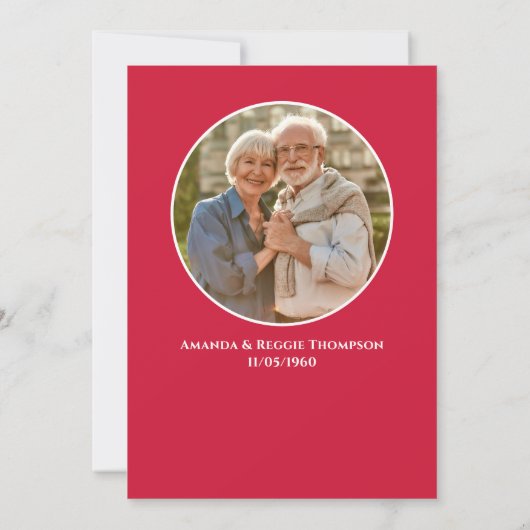 Jubileum Party Schattige Whimsical Moose Foto Kaart (Achterkant)