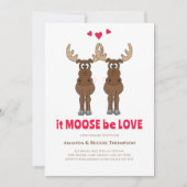 Jubileum Party Schattige Whimsical Moose Kaart (Voorkant)