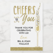 Jubileum Party Wijnfles Favoriet Label Wijn Etiket (Enkel label)