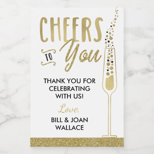 Jubileum Party Wijnfles Favoriet Label Wijn Etiket (Enkel label)