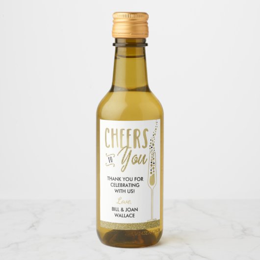 Jubileum Party Wijnfles Favoriet Label Wijn Etiket (Voorkant)