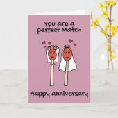 Jubileum Perfect Match Mrs LGBTQ Pun Kaart (Gele Bloem)