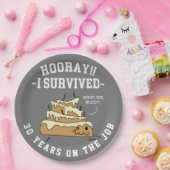 Jubileum Personeelswaardering werk Aangepast Papieren Bordje (Feest)