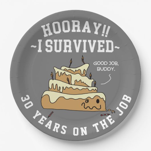 Jubileum Personeelswaardering werk Aangepast Papieren Bordje (Voorkant)