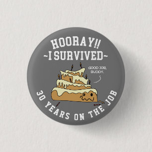 Jubileum Personeelswaardering werk Aangepast Ronde Button 3,2 Cm