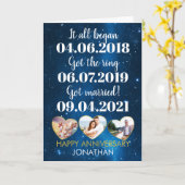 Jubileum persoonlijke Romantische data Kaart (Gele Bloem)