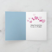 Jubileum pinguïn paar op een ijsberg kaart (Binnen)